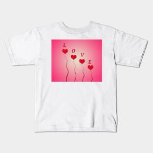 Love with hearts Kids T-Shirt